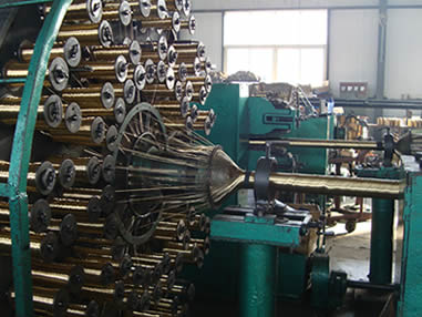 The equipment is twining the steel wires together.