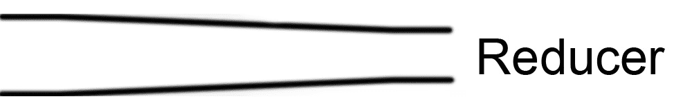 The drawing of reducing rubber hose diameter changes