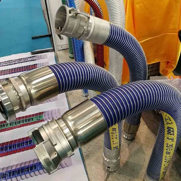 The connection details of suction and discharge composite hose are displayed.